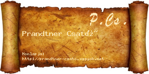 Prandtner Csató névjegykártya